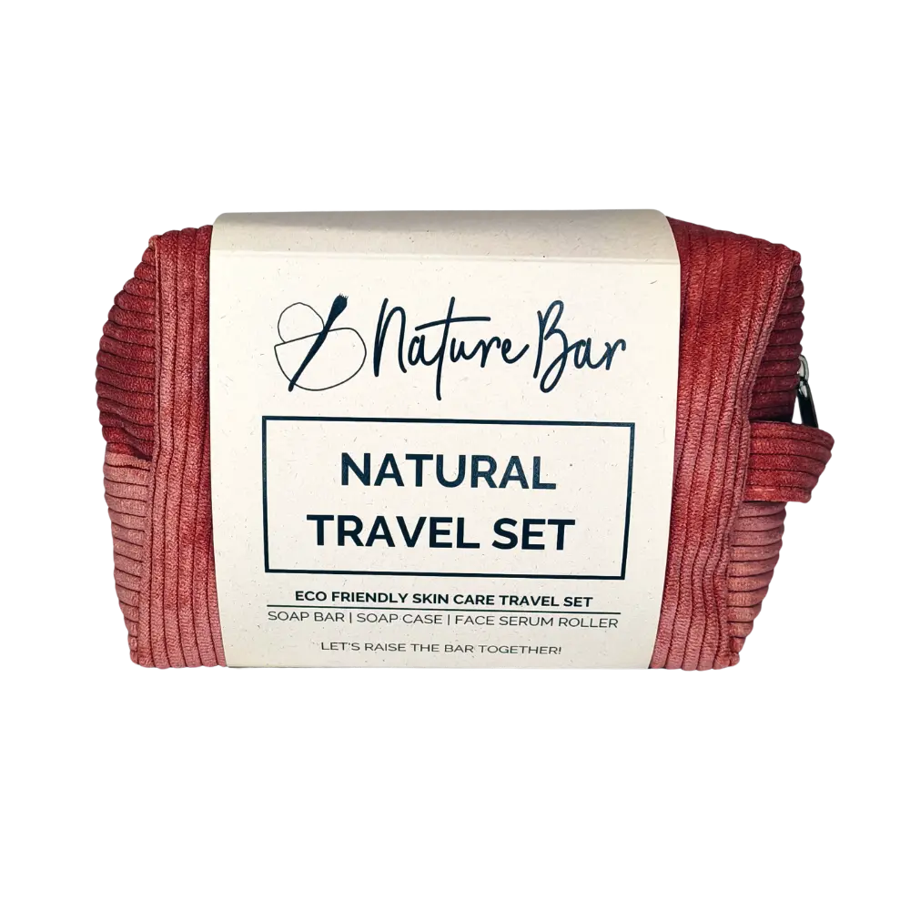 Natuurlijke travel set
