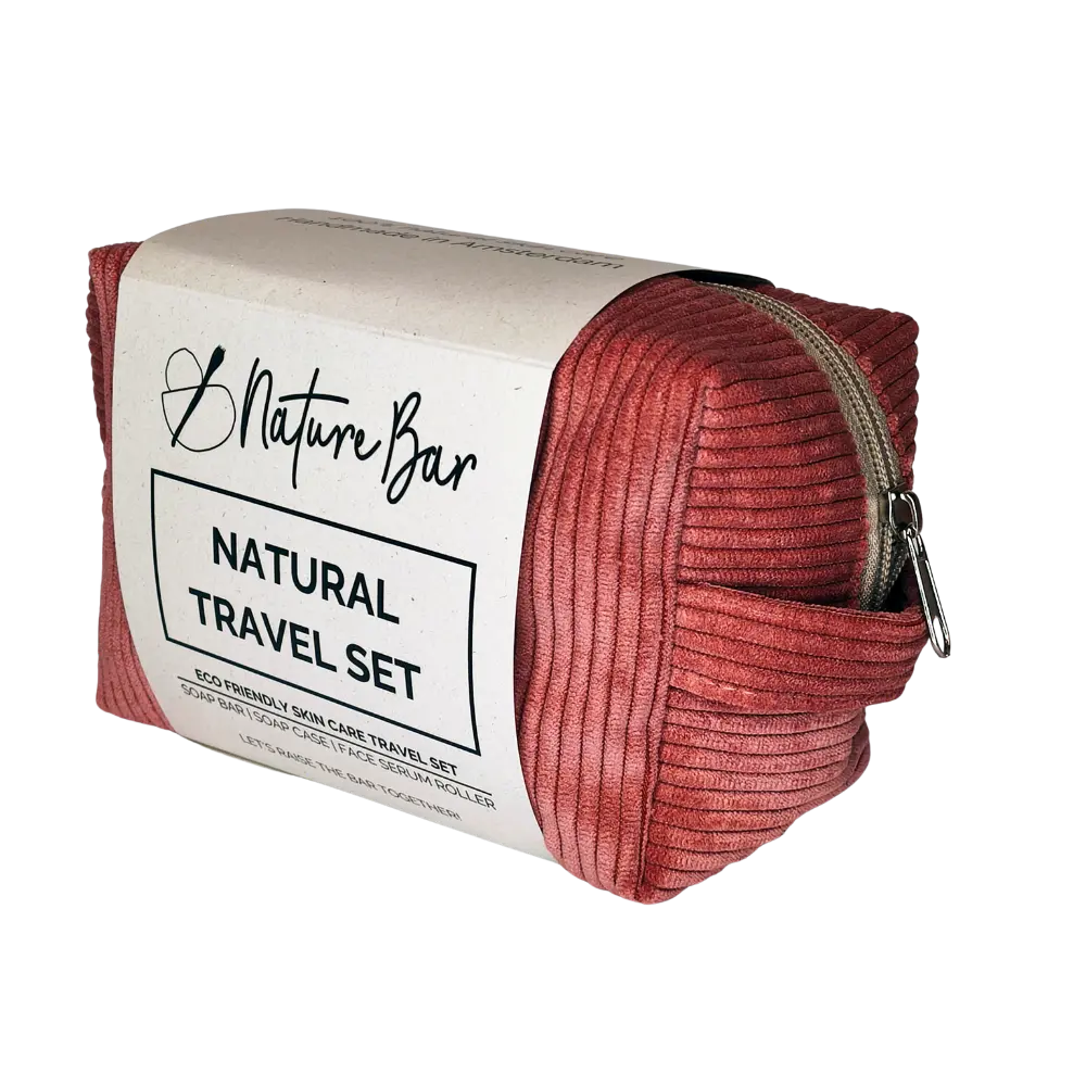 Natuurlijke travel set