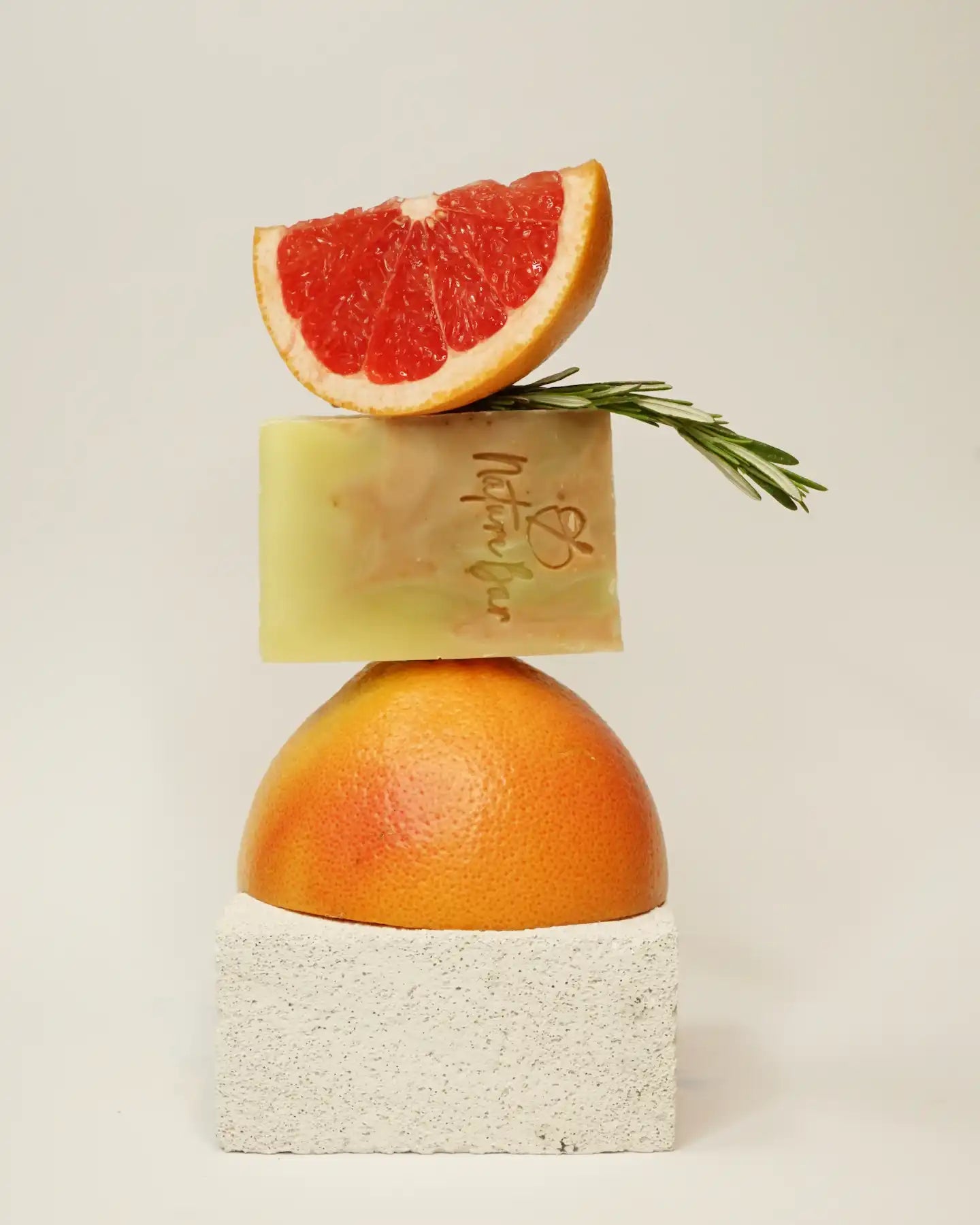 Grapefruit & Rosemary soap bar