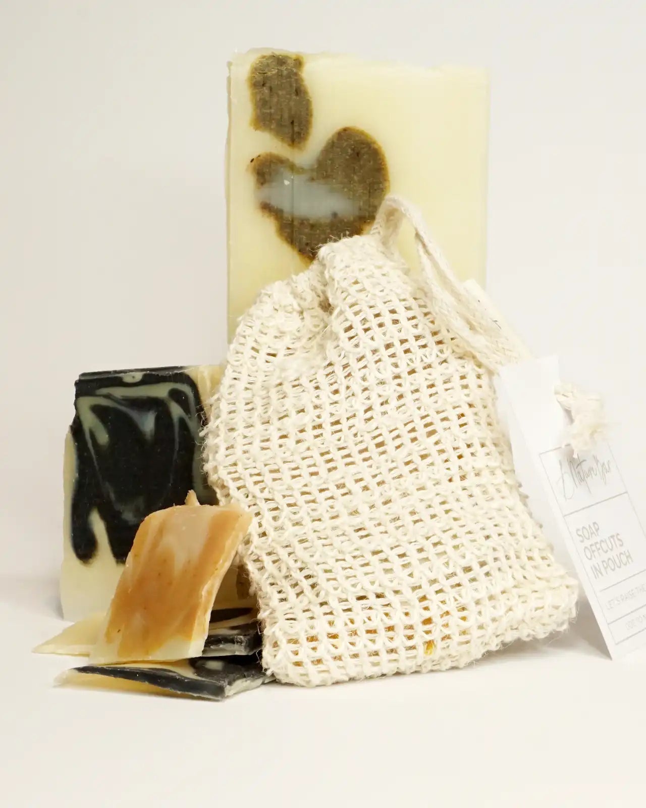 Soap offcuts in pouch